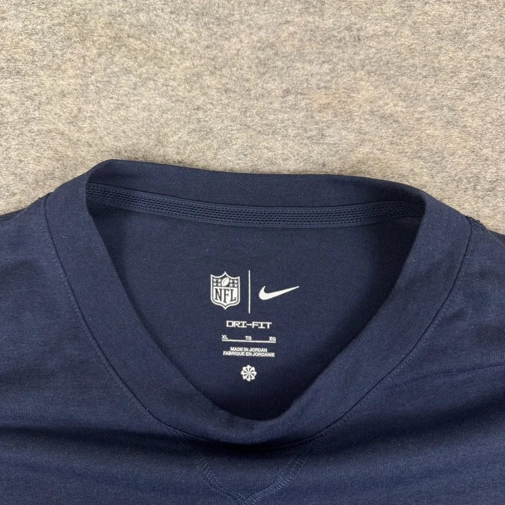Nike Dri Fit Tennessee Titans T-Shirt Long Sleeve Blue Mens XL *